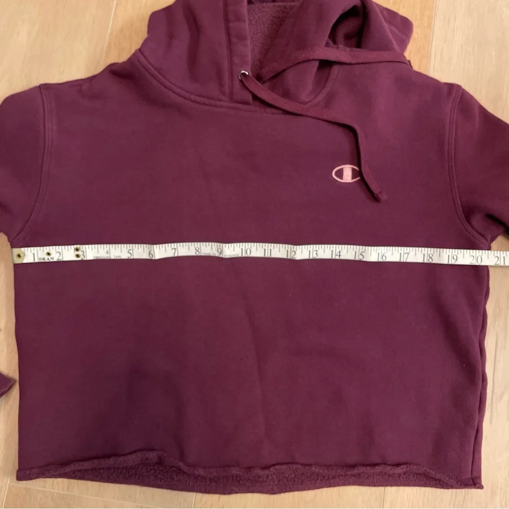 CHAMPION Purple Cropped Hoodie - Picture 7 of 8